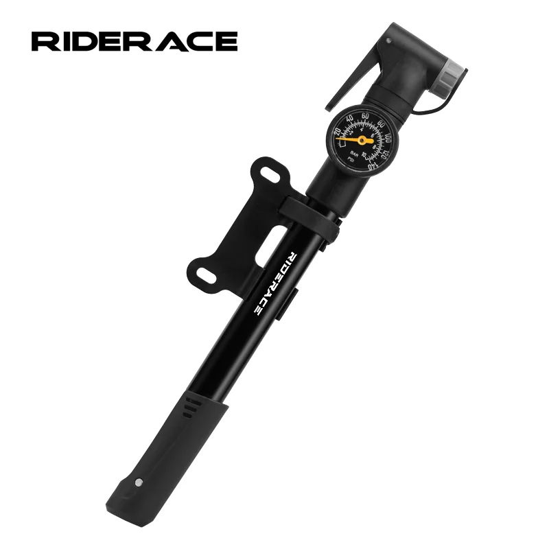 Draagbare Fiets Pomp Met Gauge Aluminium Hand Band Lucht Inflator Voor Mtb Racefiets Auto Scooter Schrader Presta Ventiel av Fv