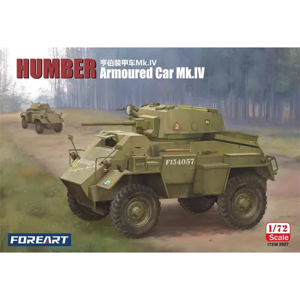 FOREART 2007 1/72 Scale Humber Armoured Car Vehicle Mk.IV Display Collectible Hobby Craft Toy Plastic Assembly Model Kit