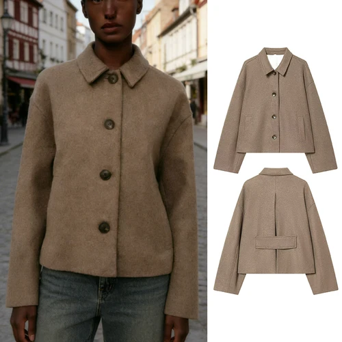 Imagen 1 del producto Chaquetas de Mujer Primavera 2026, Abrigos Cálidos Holgados de Moda, Estilo Urbano, Juvenil, para Viajes y Vacaciones