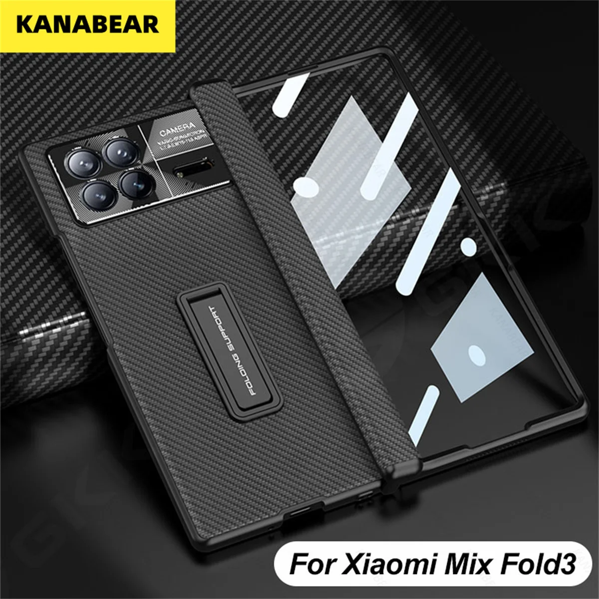 

All-included Leather Hinge Protective Case For Xiaomi Mi Mix Fold 3 Fold3 Magnetic Hinge Case with Screen Glass Holder Cover