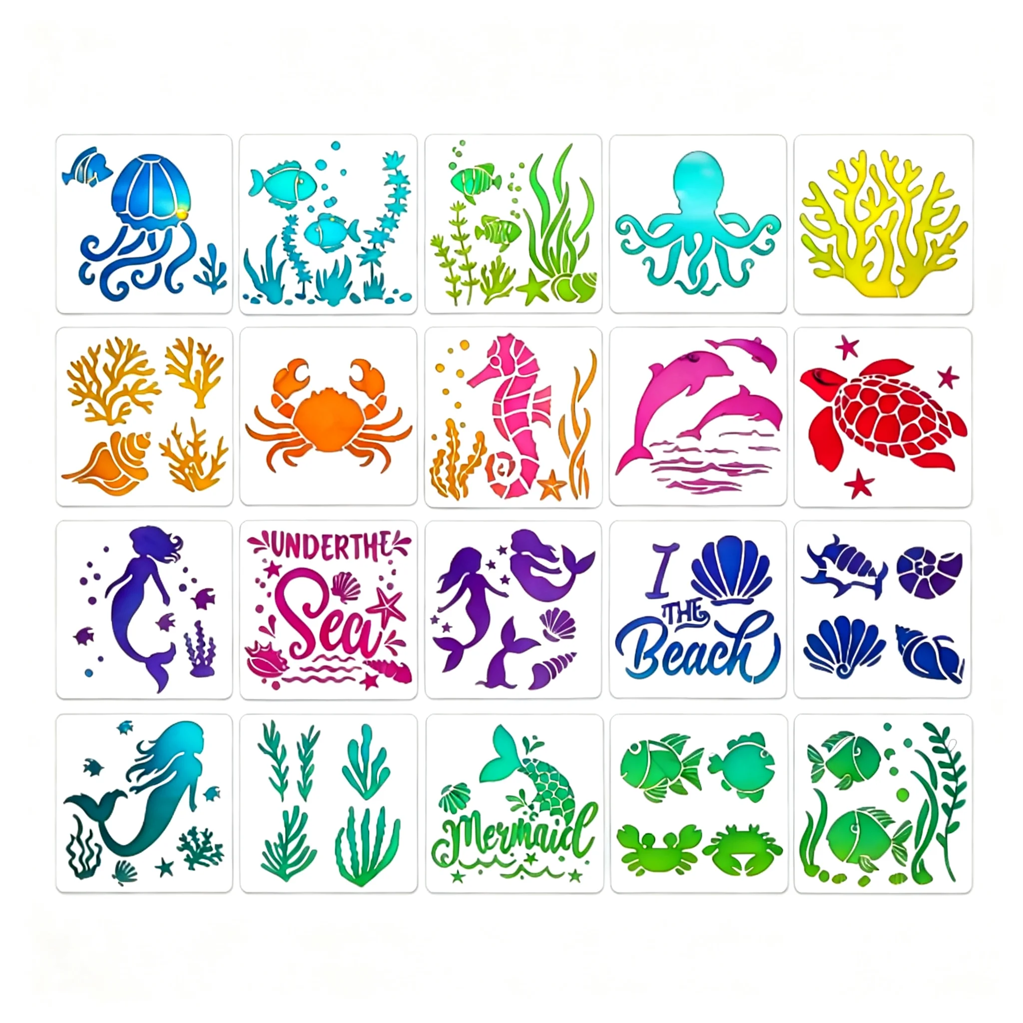 juego-de-100-plantillas-de-dibujo-de-la-serie-«sirena-del-oceano»-de-504-pulgadas-para-manualidades-infantiles-proyectos-artisticos-escolares-y-venta-al-por-mayor