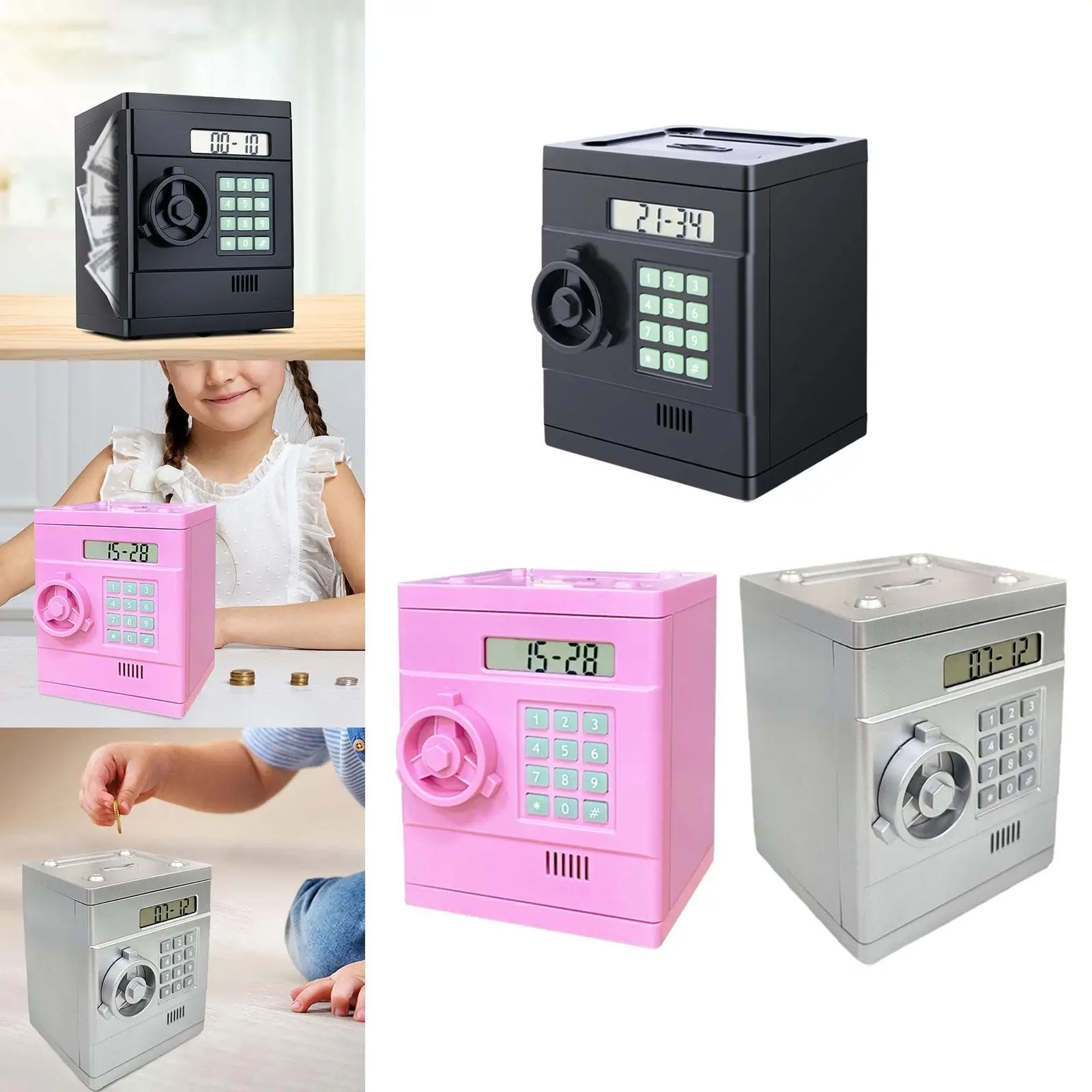 Tirelire pour enfants, tirelire électronique, banque ATM, jouet, tirelire pour enfants de 6 à 12 ans