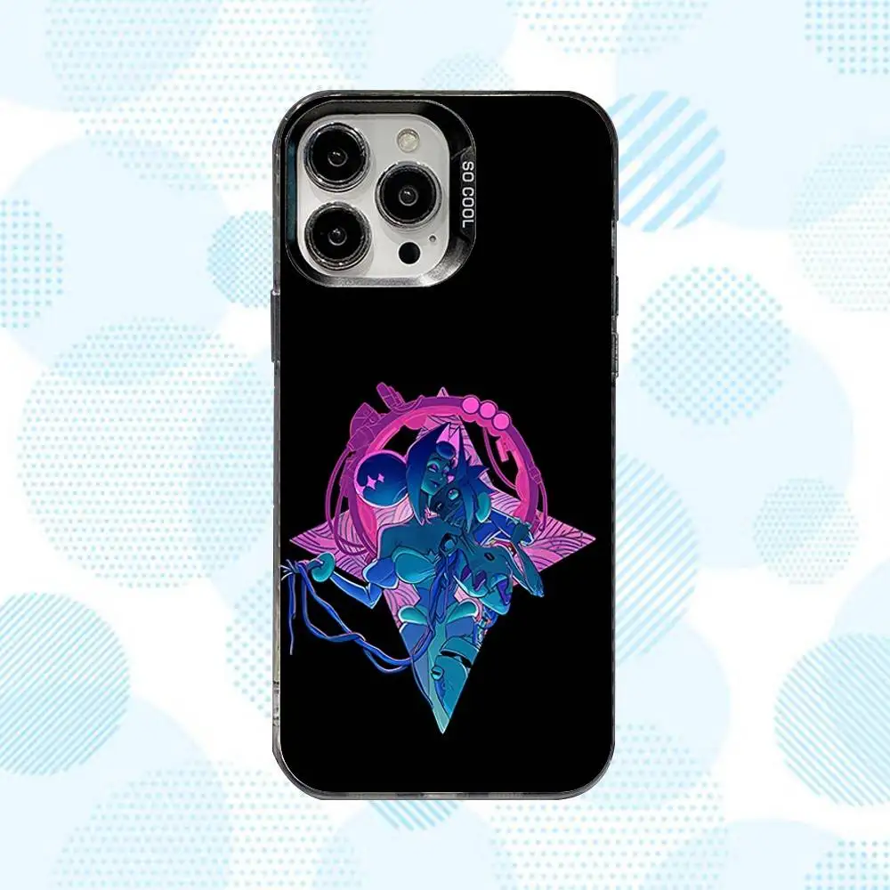 حافظة هاتف K-Knights Of Guinevere لهاتف iPhone 17,16,15,14,13,12,X,8,Pro,Max,Plus,E,SE4,Air,Mini IMD أسود غير لامع