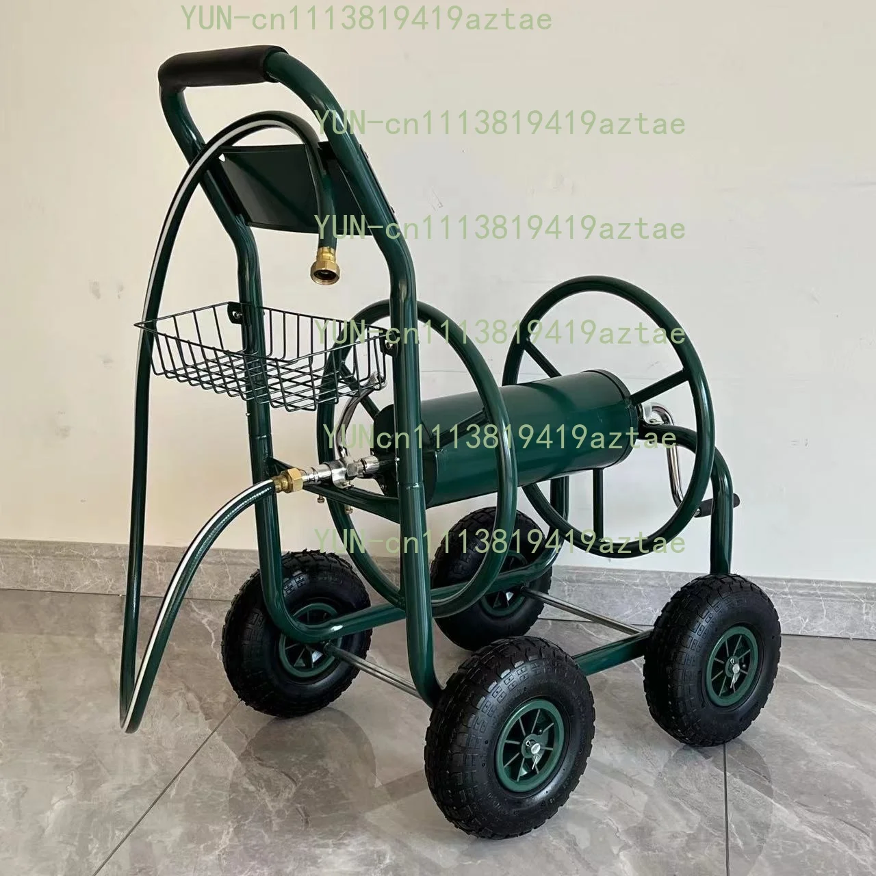 Portable Garden Hose Reel Cart Mobile Water Pipe Storage Watering Tool Trolley