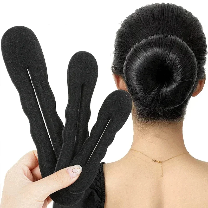 2 pezzi spugna strumento per lo Styling dei capelli creatore di capelli ricci Scrunchie per capelli fascia Twist Donut Bun bigodino donna intrecciare strumenti di acconciatura