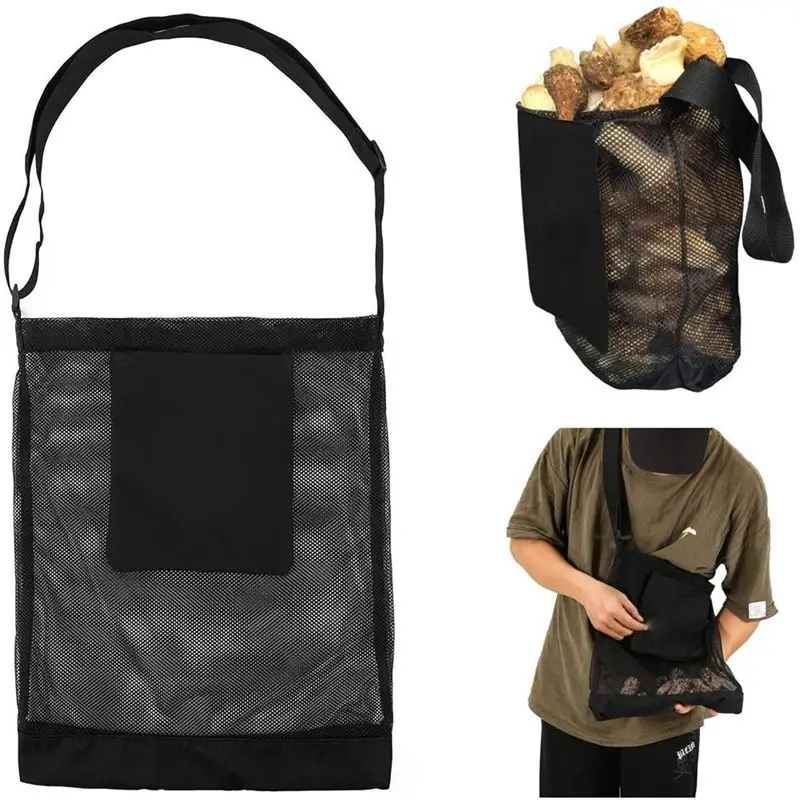 NEW HOT In Stock-2PCS Mushroom Hunting Net Bag Harvest Mushroom Basket Collection Bag Large Capacity Mesh Garden Fruit Picking B