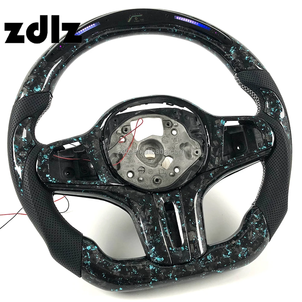 Custom LED Display Forged Carbon Fiber Steering Wheel for BMW G05 G20 G30 G28 G38 M3 M4 M5 330i 440i 530i 540i