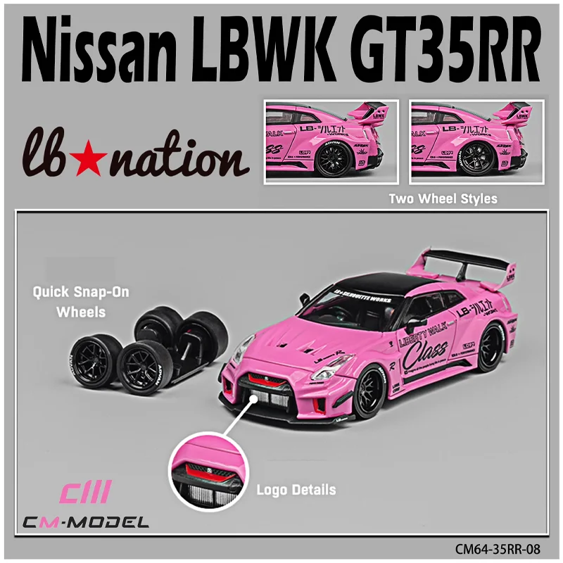 Cm 1/64 Nissan 35gt-rr LB-SILHOUETTE Werkt Gt Legering Speelgoed Motorvoertuig Diecast Metalen Model Geschenken