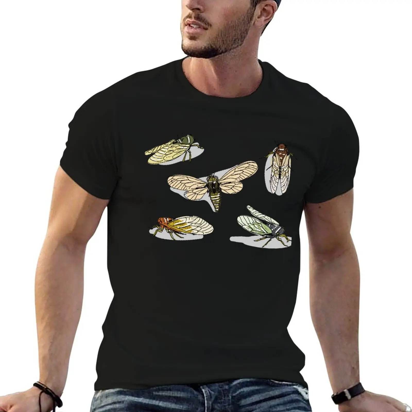 Cicadas All Over T-Shirt rapper graphic tees quick drying shirts graphic tee t shirt men