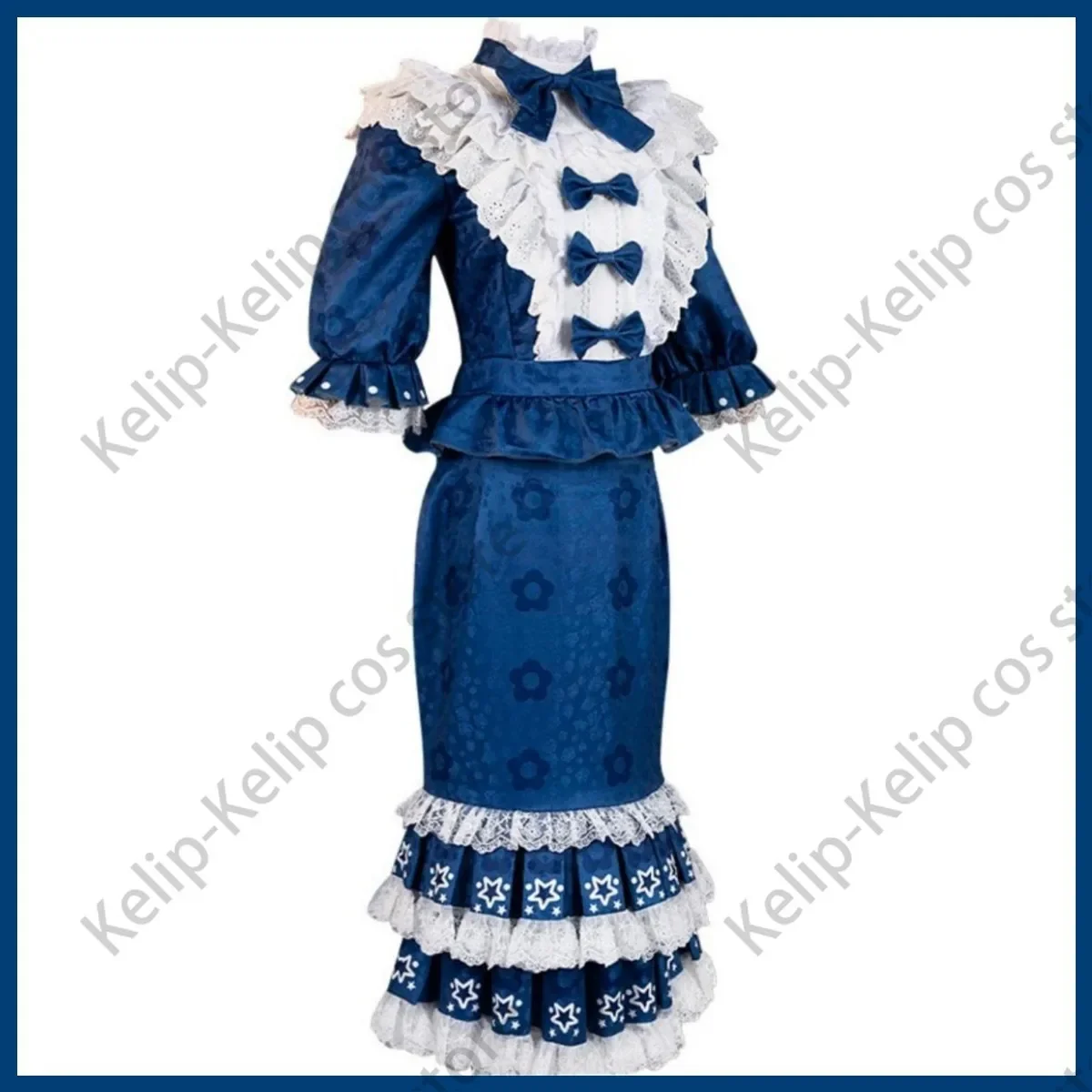Anime Game Identity Ⅴ Galatea Clara Sculptor Cosplay Costume Wig Blue Skirt Evening Dress Woman Sexy Carnival Christmas Suit