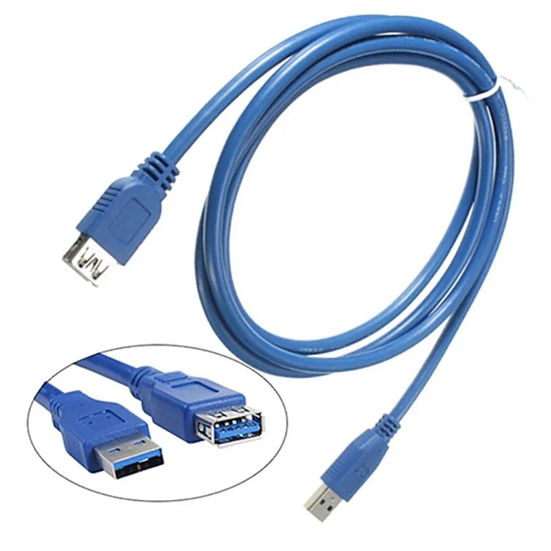 0.3/0.5/1/1.2/1.8/3M USB 3.0 Extension Cable Male to Female Extender Phone Data Cable Extended for PC Phone USB Extension Cable