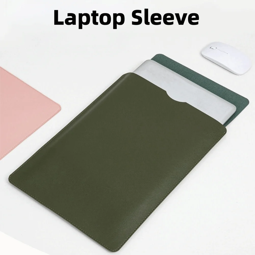 

Ultra Thin 13 14 inch Laptop Sleeve Case PU Leather Ultrabook Cover Shockproof Notebook Bag Protective Pouch for MacBookAir/Pro
