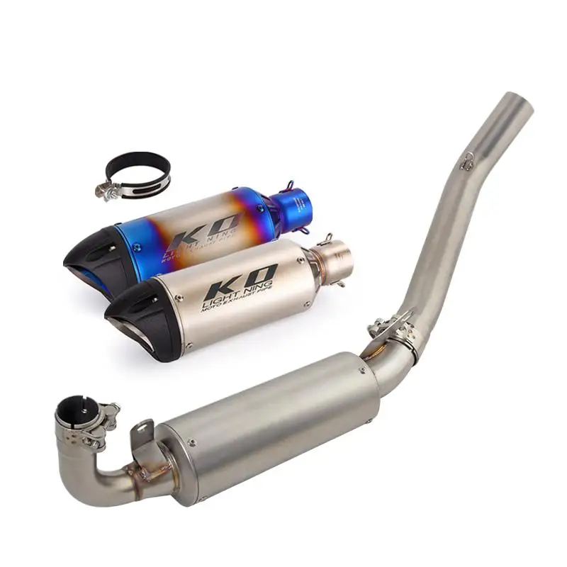 Slip On For Aprilia GPR250R GPR250S 2021-2024 Motorcycle Exhaust Tips Mid Connect Pipe Slip On 51mm Muffler Stainless Steel