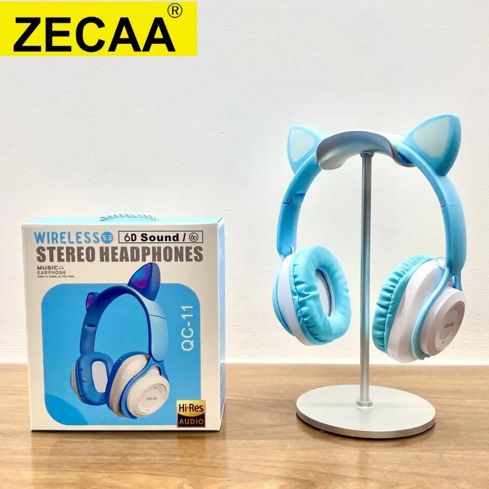 

ZECAA New ANC Bluetooth Wireless Bass Headphone 5.4 Head On Earphones HiFi Sound Headphone Noise Cancelling Led Game Headphone