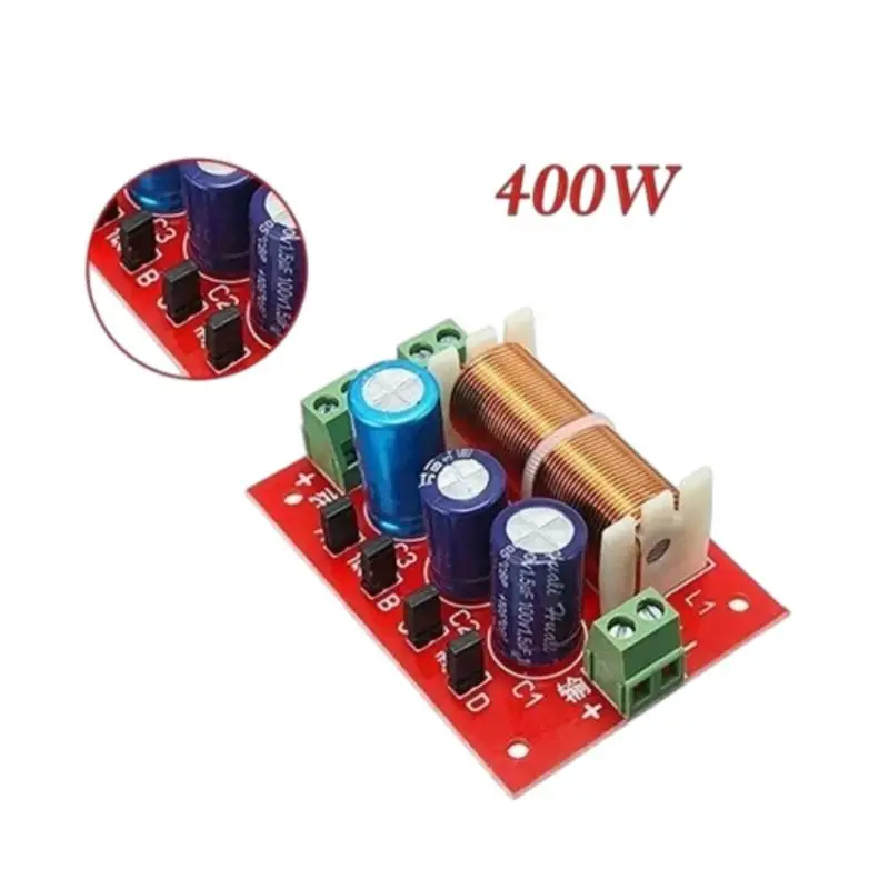 2 Way Audio Frequency Crossover Divider HiFi Lossless Transmission for DIY Portable Karaoke Sound Modification
