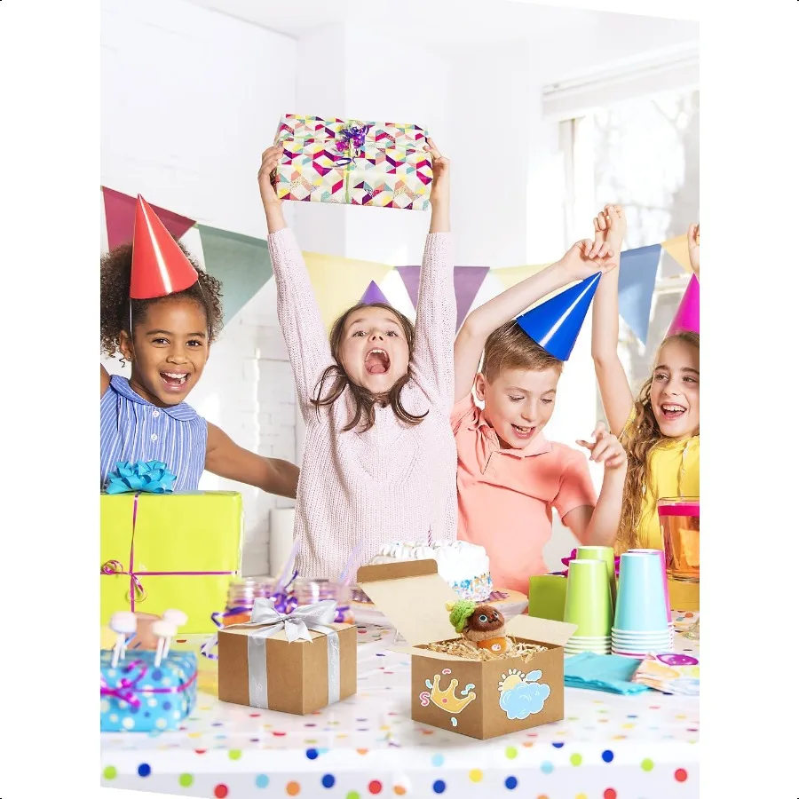 Brown Gift Boxes 5x5x3.5 25 Pack Kraft Paper Gift Boxes with Lids for Gifts Crafting Wedding Birthday Party Cupcake