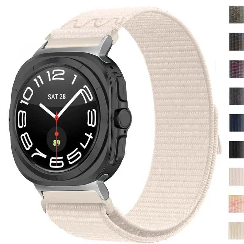 삼성 갤럭시 시계 7 울트라 47mm 땋은 밴드 팔찌 갤럭시 7 울트라 퀵 커넥터 시계 밴드에 대한 나일론 솔로 루프 스트랩