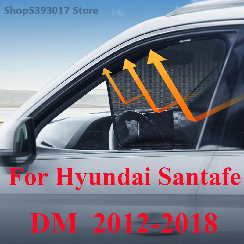 

For Hyundai Santafe DM 2012-2018 Car Magnetic Side Window SunShades Shield Mesh Shade Blind Car Window Curtian Car Accessories