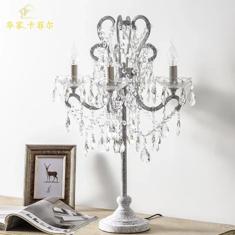 Crystal Table Lamps For Bedroom Living Room LED Bedside Lamp Art Modern Bed Lamp Christmas Decoration Lampe De Chevet De Chambre