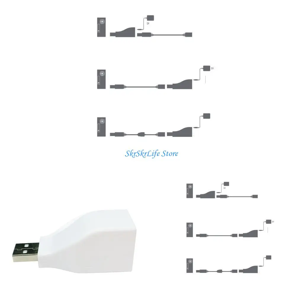 

E65E USB 2.0 Splitter 2 Port Женский USB -концентратор USB -конвертер USB Hub для клавиатур