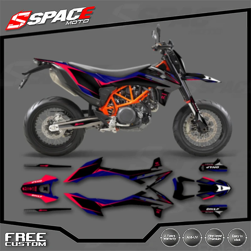 

SPACE Custom Motorcycle Graphics For KTM 19-21 SMC-R 2019 2021 2022 SMC-R 690 Enduro Decal Stickers Kits 006