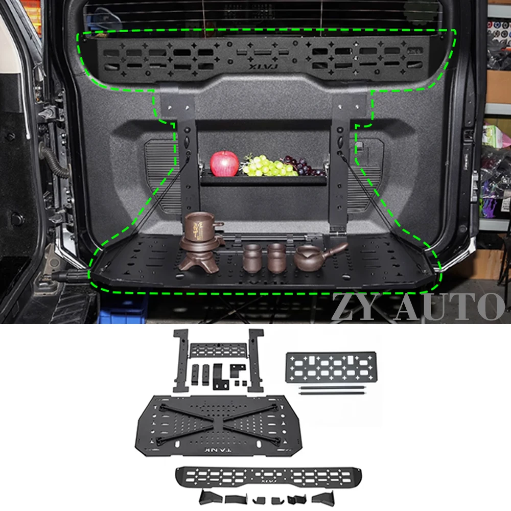 

Suitable for 2021-2025 Tank 300 Tailgate storage rack Folding table board aluminum alloy material install No drilling required