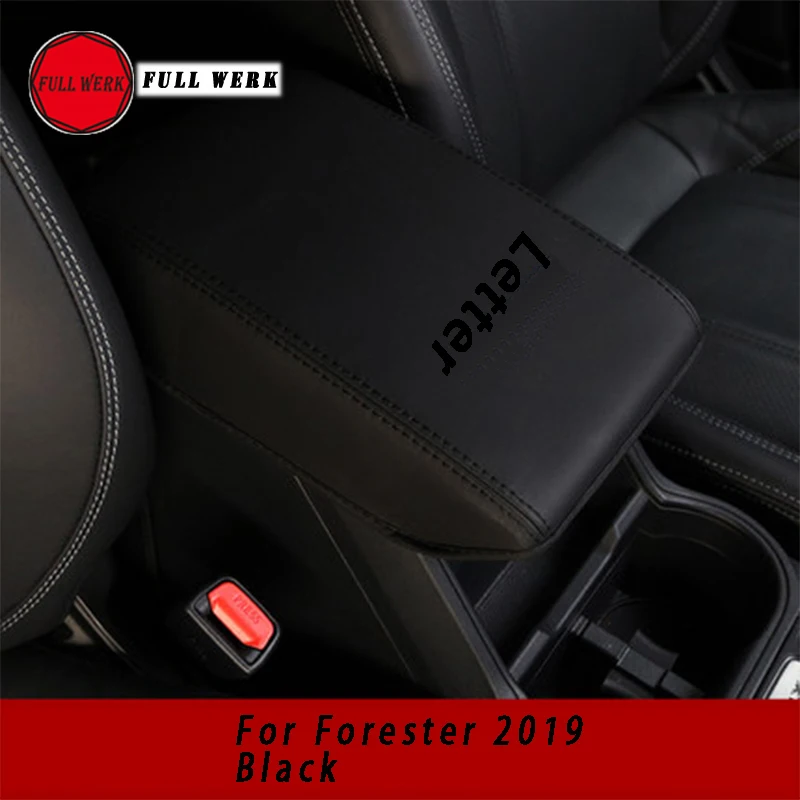 Microfiber Leather Car Styling Armrest Box Cover Armrest Storage Pad Cushion Protector for Subaru Forester 19 20 21 22 23 24 Acc