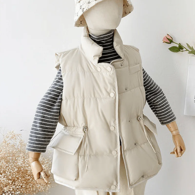 Fashion Baby Girl Boy Thick Vest Coat Sleeveless Spring Autumn Winter Cotton Padded Waistcoat Jacket Warm Child Clothes 2-14Y