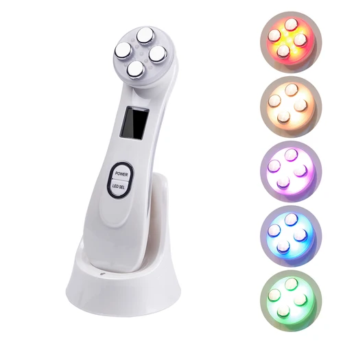 Máquina de estiramiento facial EMS, masajeador firme de piel Facial de microcorriente, dispositivo de belleza para rejuvenecimiento de fotones LED