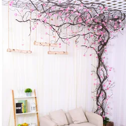 300cm Artificial Peony Extra Long Thick Vine Hanging Garland Home Garden Wedding Arch DIY Fake Vine Wall Decoration