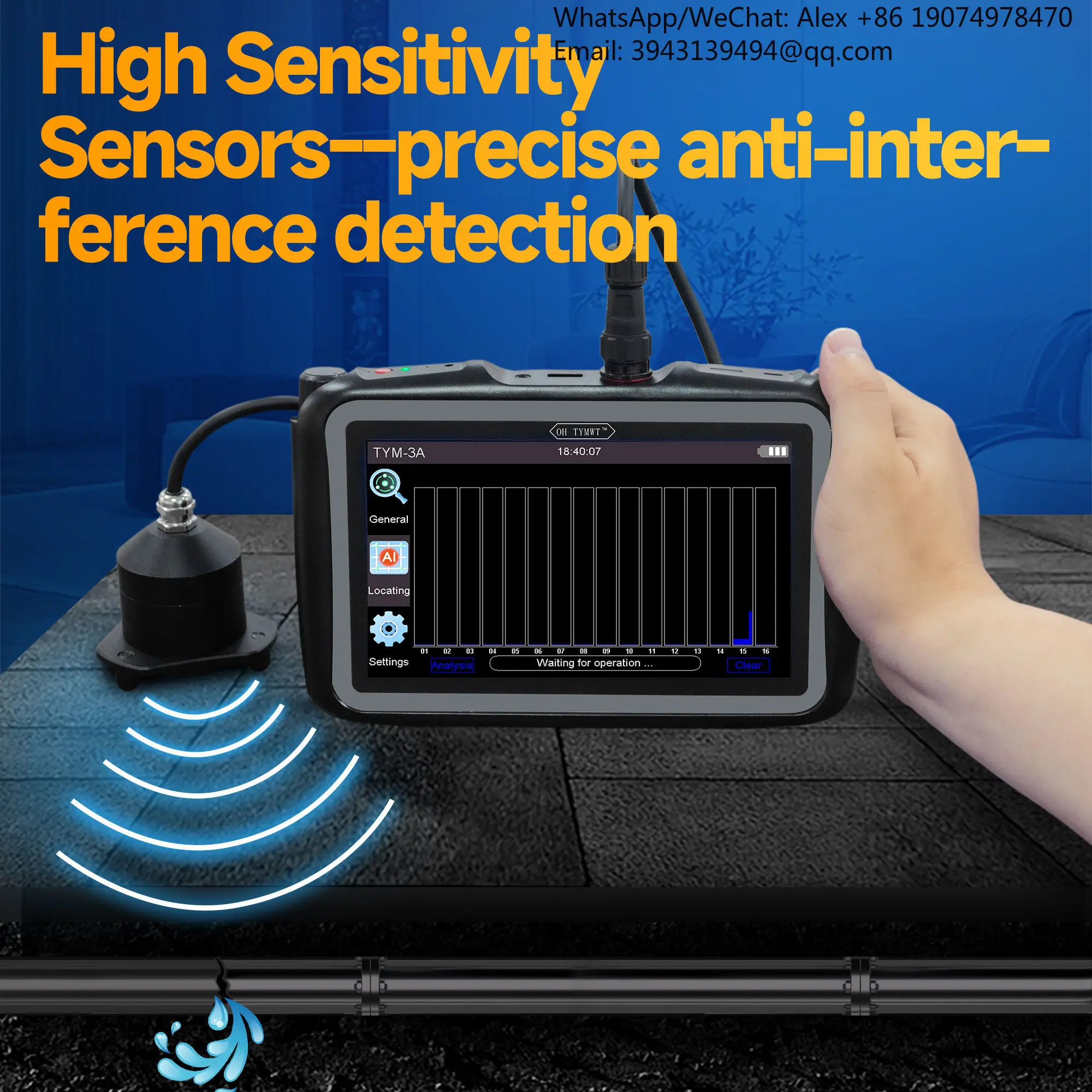 

New TYM-3A Series High Efficiency Water Pipe Leakage Detection Spectrum Analyzer Outdoor Leakage Detection Instrument