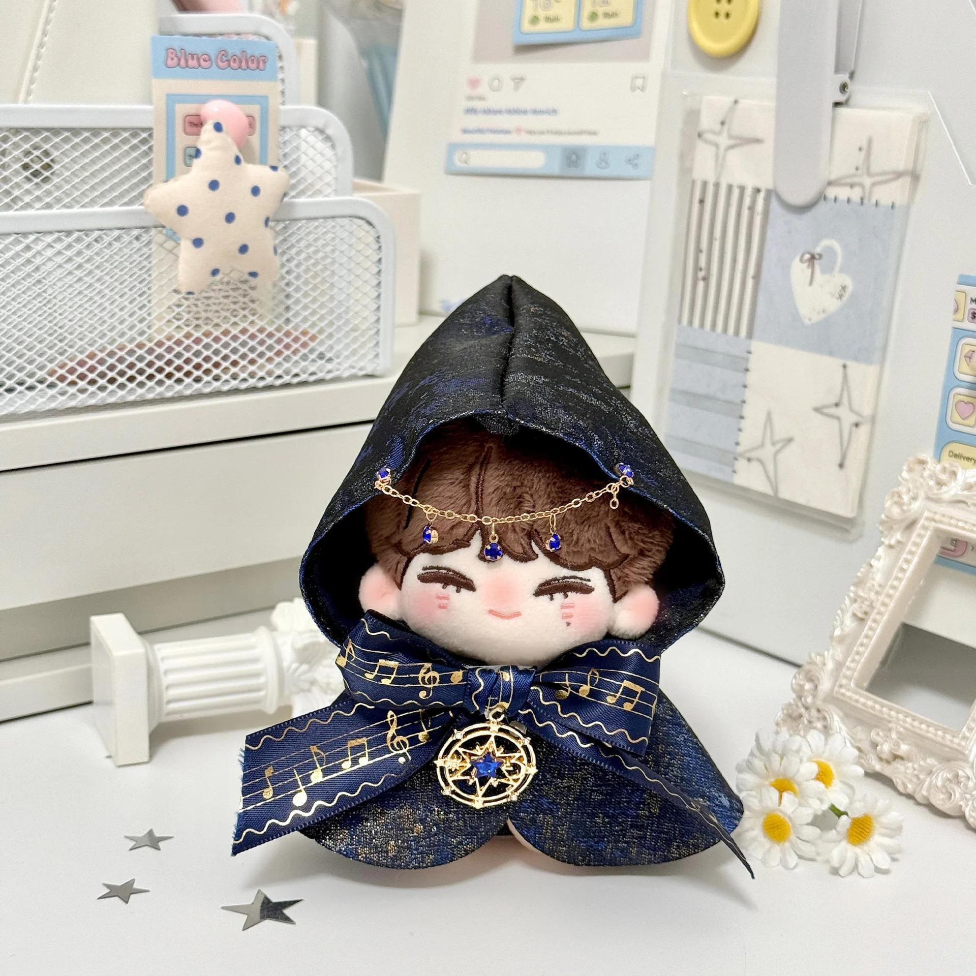10cm Cotton Doll Clothes Magic Cloak 3 Colors Universal Wear for Sea Star & Multi-body 10cm Plush Doll Accessories