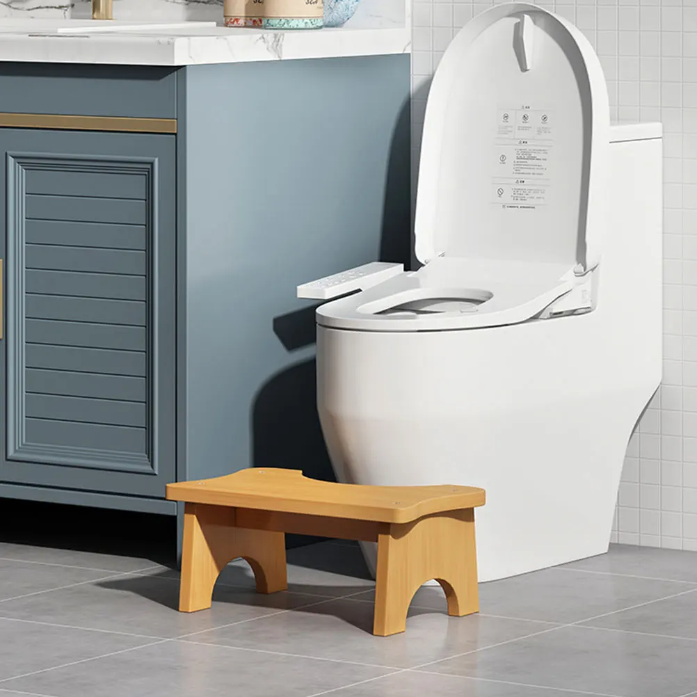 

Toilet Stool Stable Wooden Seat Step for Toddlers Footstool Stepping Chair Small