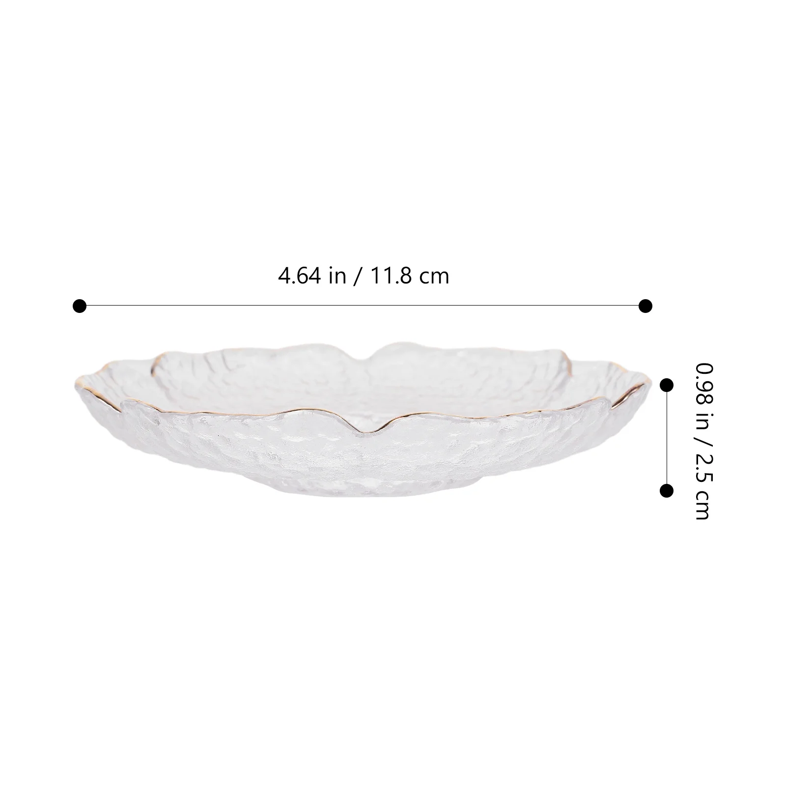 

Glass Coaster Gold Edge Transparent Thickened Anti-Scald Tea Cup Saucer Glass Plates Heat Resistant Dining Table Decor