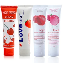 100ml Fruit Flavour Flavor Edible Lubricant for Anal Vaginal Oral Sex Lubricating Oil Adult Sex Products Body Massage Gel