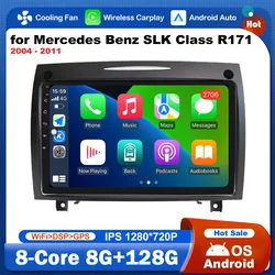 Carplay Car Radio Video Multimedia Player Android OS for Mercedes Benz SLK Class R171 2004 - 2011 GPS Navi 4G BT WiFi DSP Stereo