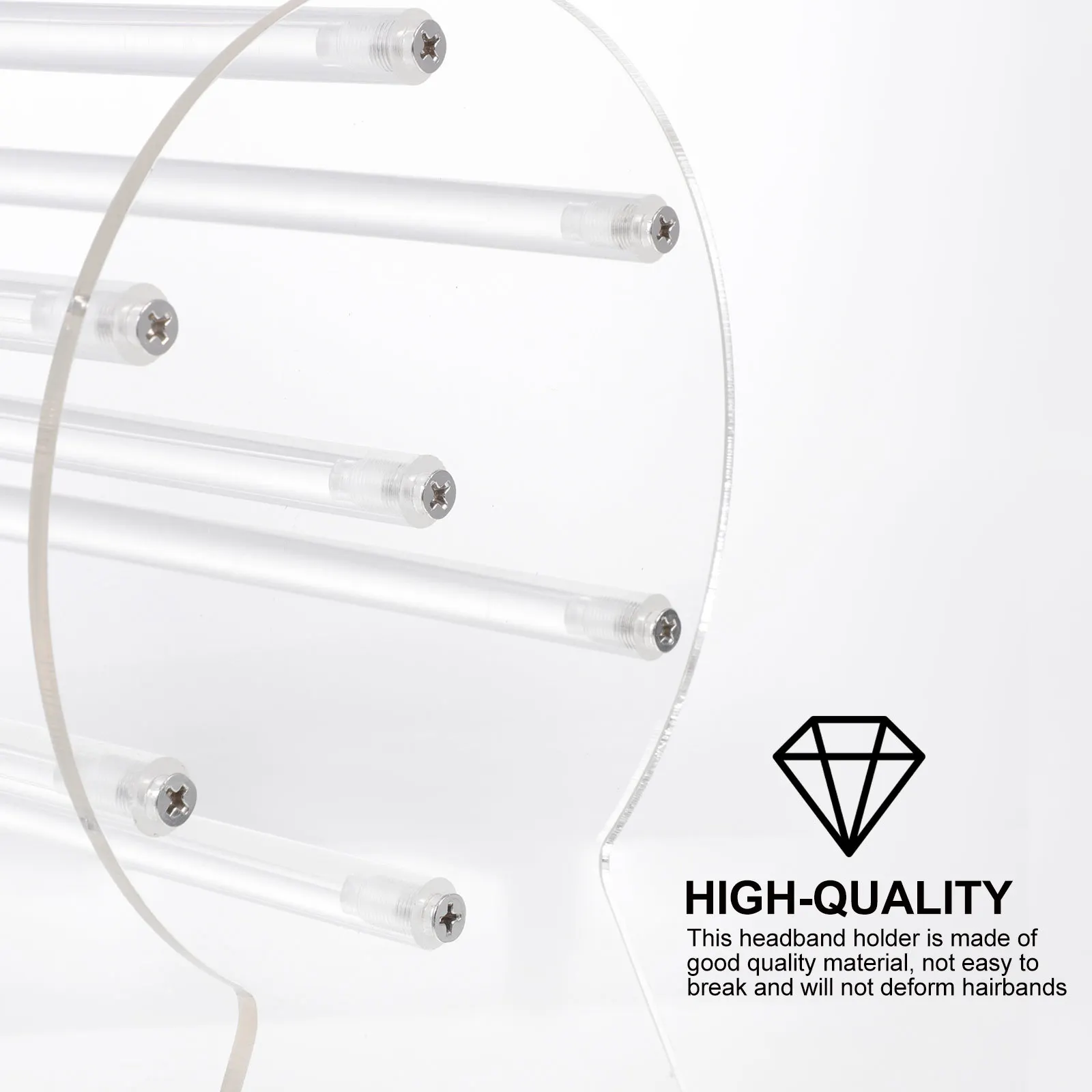 

Headband Display Rack Acrylic Hairband Holder Organizer Shelf For Girls Desktop Storage Stand Scrunchies Jewelry Display Rack
