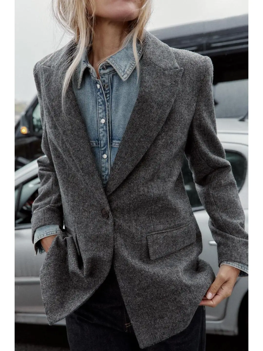 

Повседневный костюм в клетку Jaet для поездок на работу, универсальный простой дизайн, женская модная верхняя одежда, осенне-зимняя коллекция