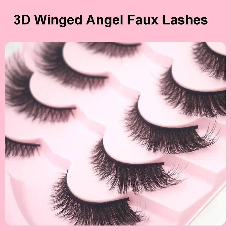 Fluffy Lashes 3d Lashes -eyed Fluffy Wispy False Eyelashes 7-pairs Dramatic Faux Eyelashes Fake Lashes Curl Long Like Extension