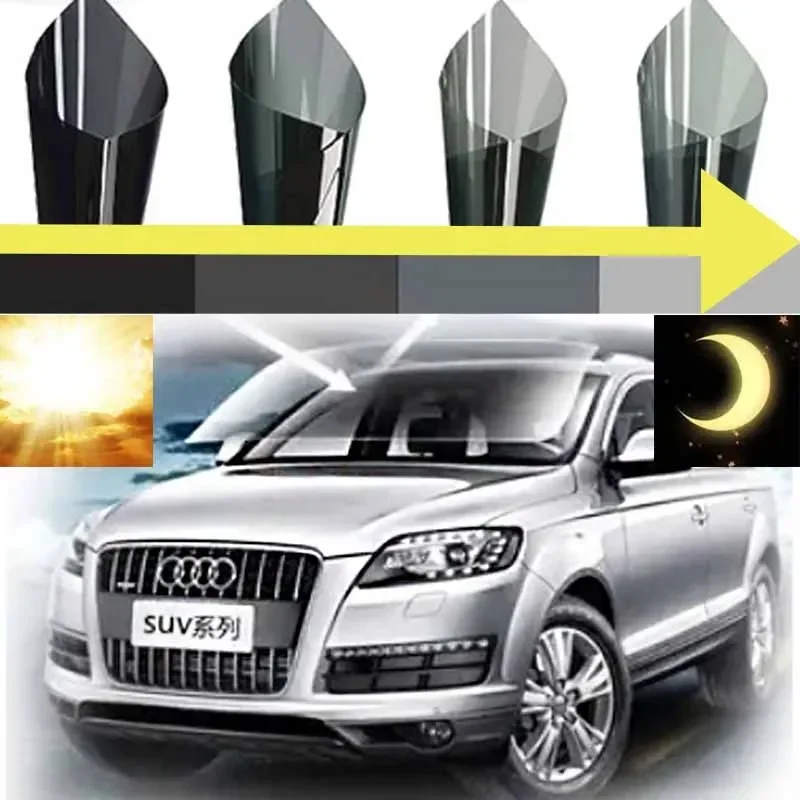 

Фотохромная пленка на окно автомобиля, теплоотводящая пленка с изменением цвета, самоклеящаяся защитная пленка против УФ-излучения и царапин для bmw, audi, honda