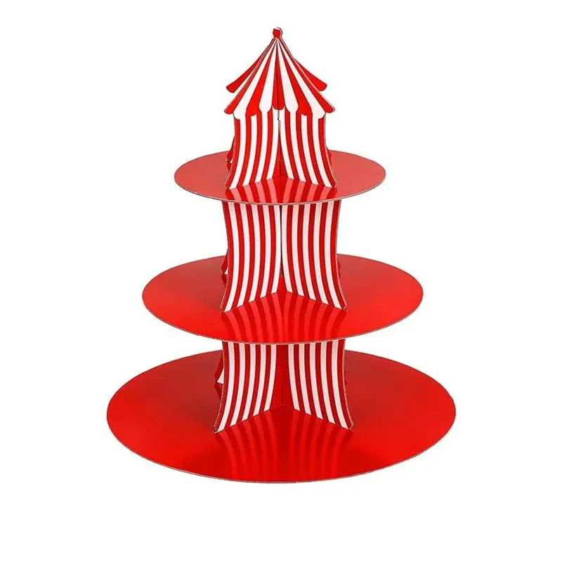 N96R Cardboard Cupcake Stand Tiered Cake Stand Multipurpose Cardboard Cake Stand Practical Cake Tier Stand Cupcake Stand