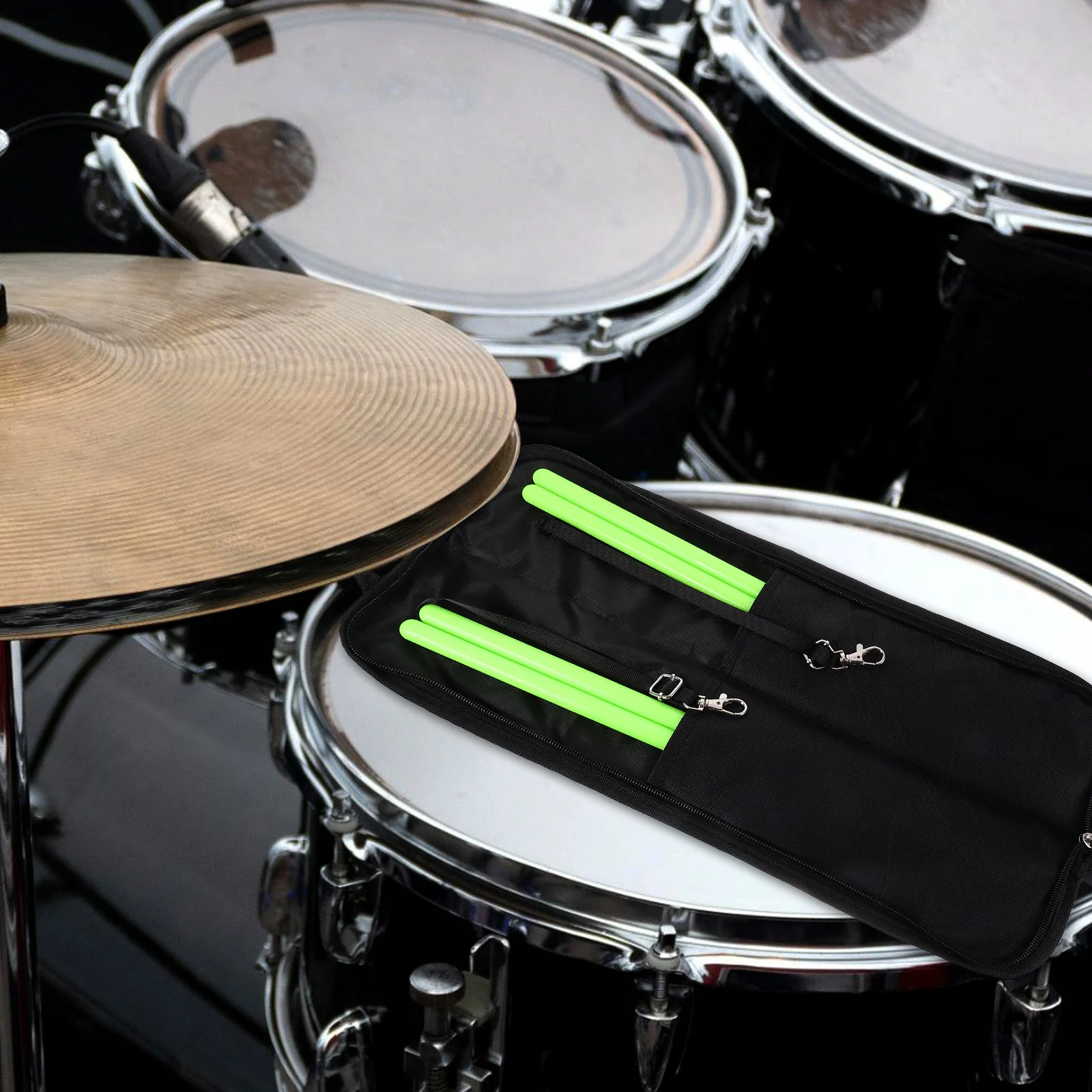 

1Set Drumsticks Nylon Long Handle Percussion Sticks Classic Drumstick Drum Dampener Bag Musical Instrument Drum Supplies