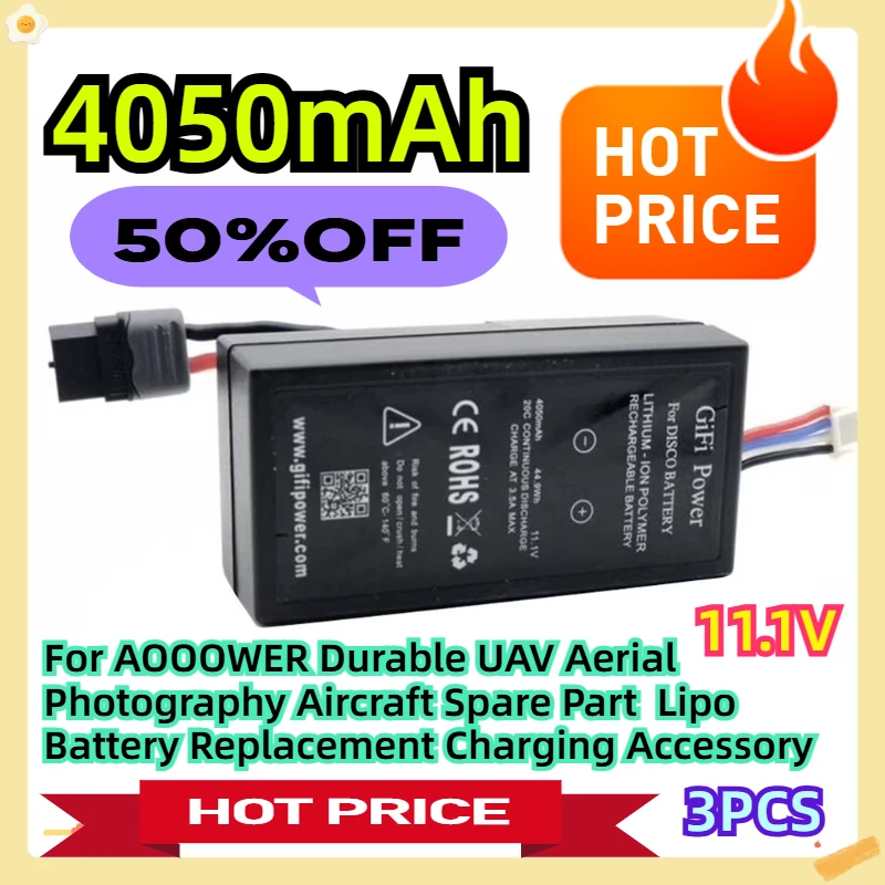 

For AOOOWER Durable UAV Aerial Photography Aircraft Spare Part 11.1v 4050mah Lipo Battery Replacement Charging Accessory