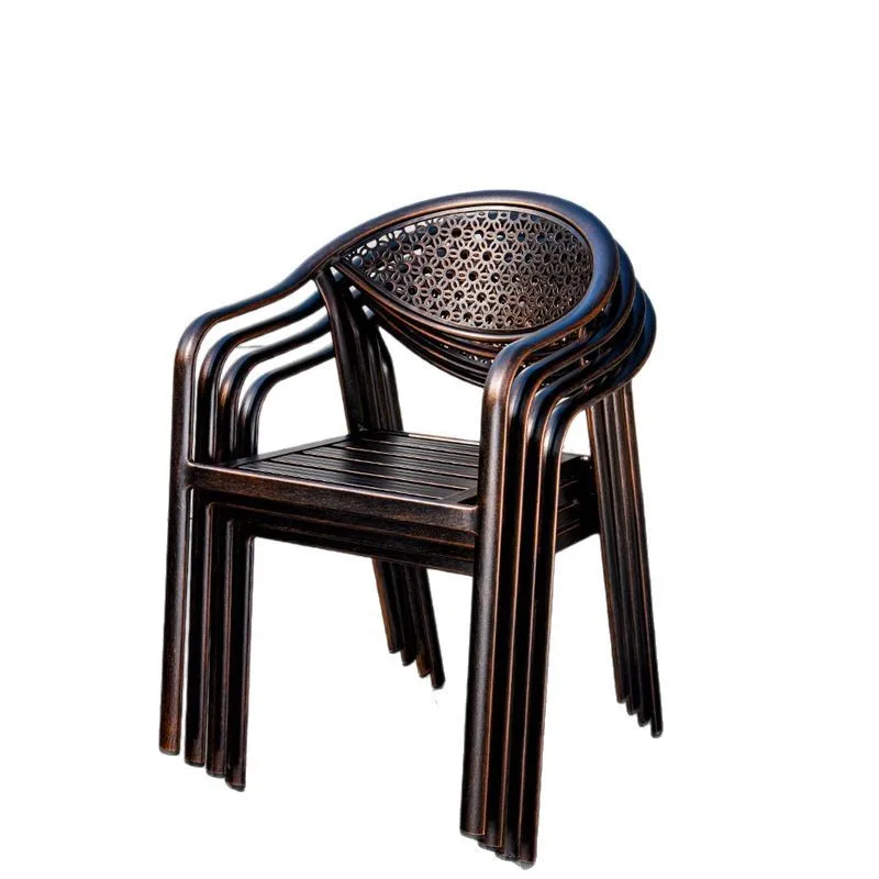 Outdoor tables and chairs courtyard balcony villa outdoor cast aluminum open-air garden terrace wrought iron leisure all-aluminu