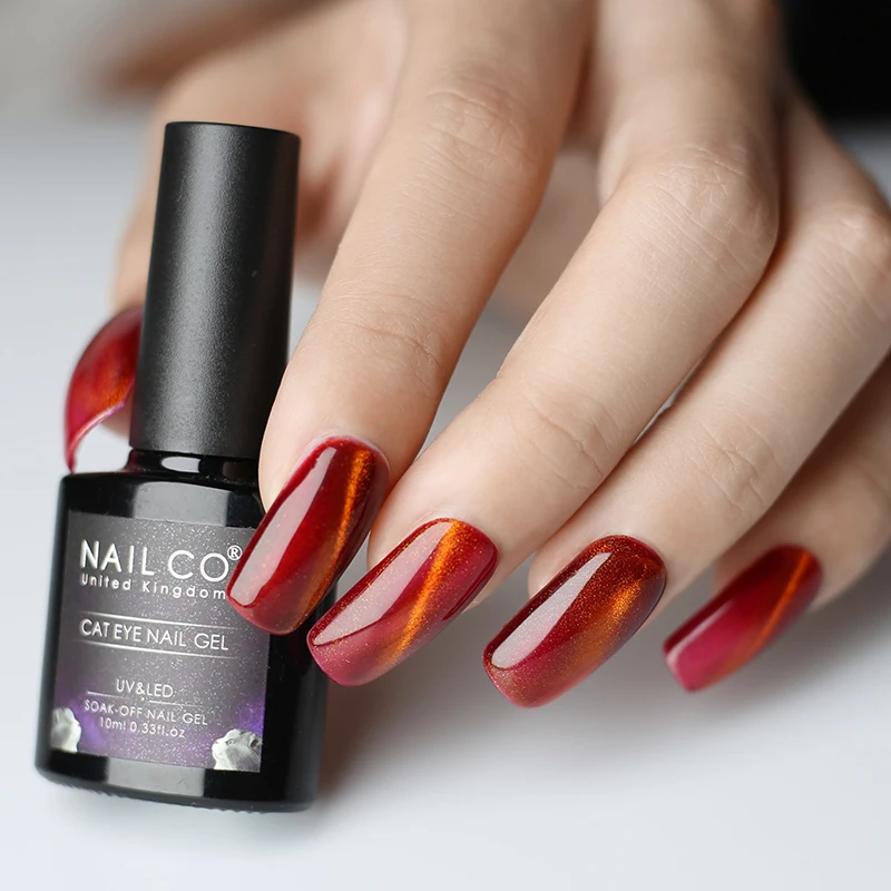 NAILCO 10 مللي جل عين القطة مسمار بريق البولندية المغناطيسي نقع قبالة الأشعة فوق البنفسجية مانيكير قاعدة أعلى المواد الهلامية الحرباء Lakier HryBRODowy هلام البولندية #4