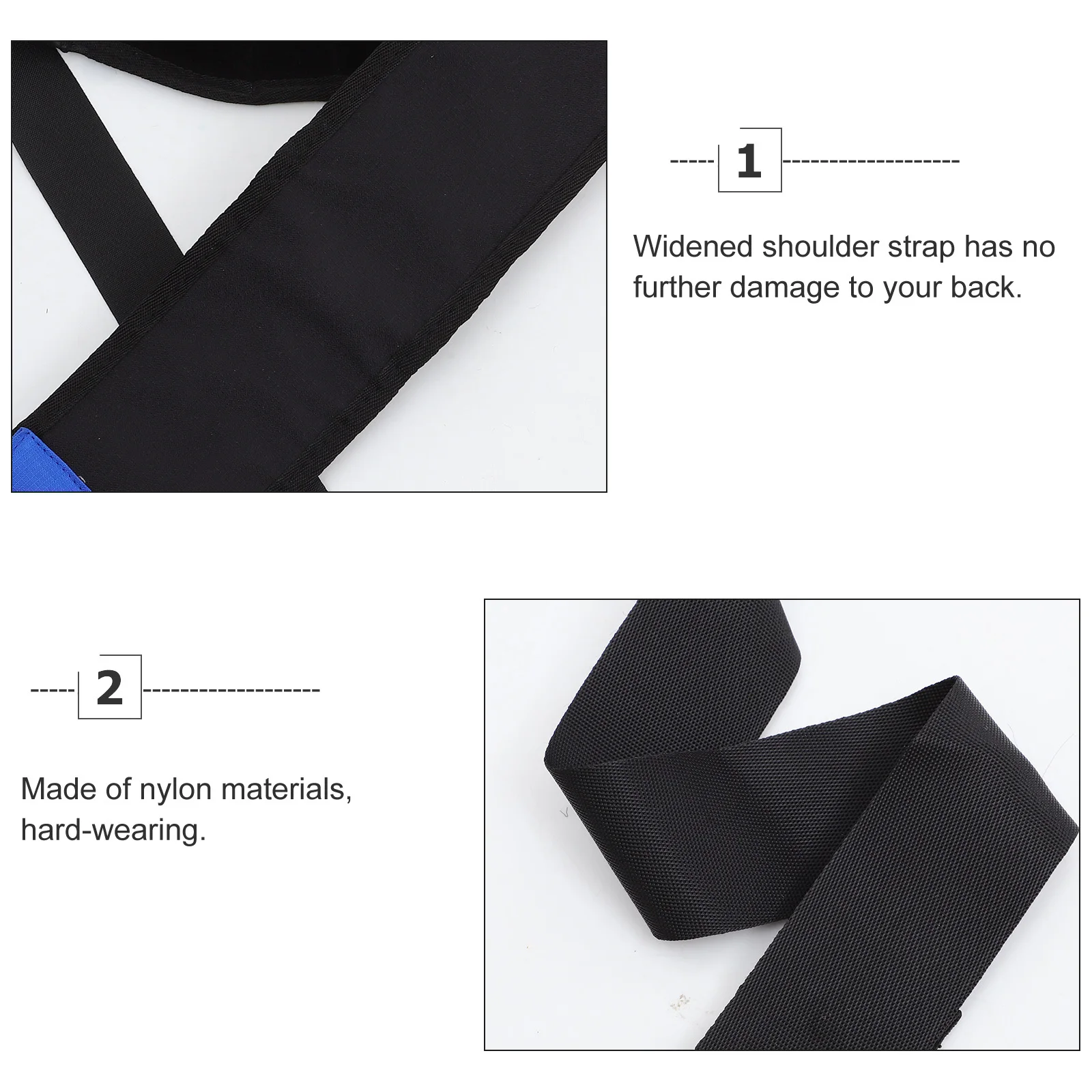 1 Universal Padded Shoulder Strap for Golf Bag Heavy Duty Nylon Replacement Strap for Tote Briefcase Wheeled Suitcase Carry All