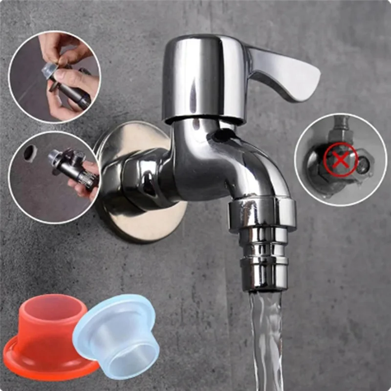 

B07B-Faucet Leak-Proof Sealing Gasket Pipe Hose Silicone Gasket For Plumbing Plug Prevent Leakage