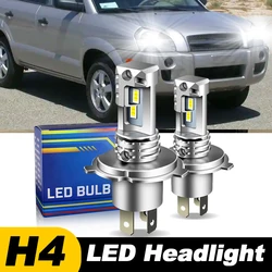 1pc/2Pcs For Hyundai Tucson 2004 2005 2006 2007-2009 Car Headlamp 12000lm H4 9003 LED Headlight Hi/Low Beam Bulbs Canbus 6000k