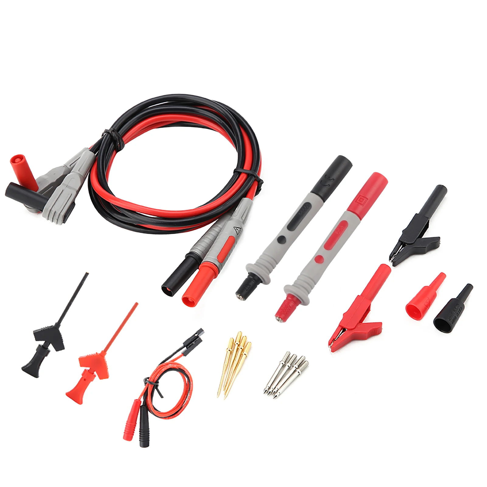 Multimeter Cable Multimeter  P1300C Electronic Digital Multimeter Test Leads with  Clips Replaceable Probe Tips Set