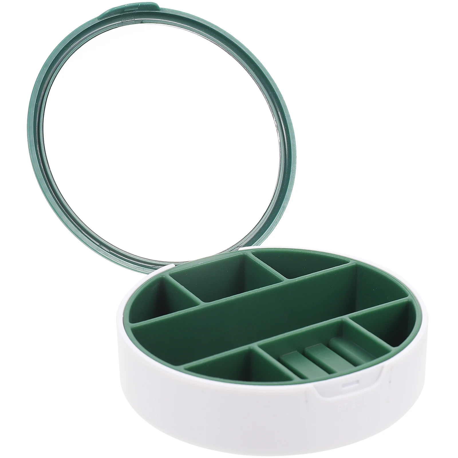 

1pc Jewelry Box Organizer ABS Material Travel Size Earring Holder Vintage Case for Women College Essentials Storage Solution